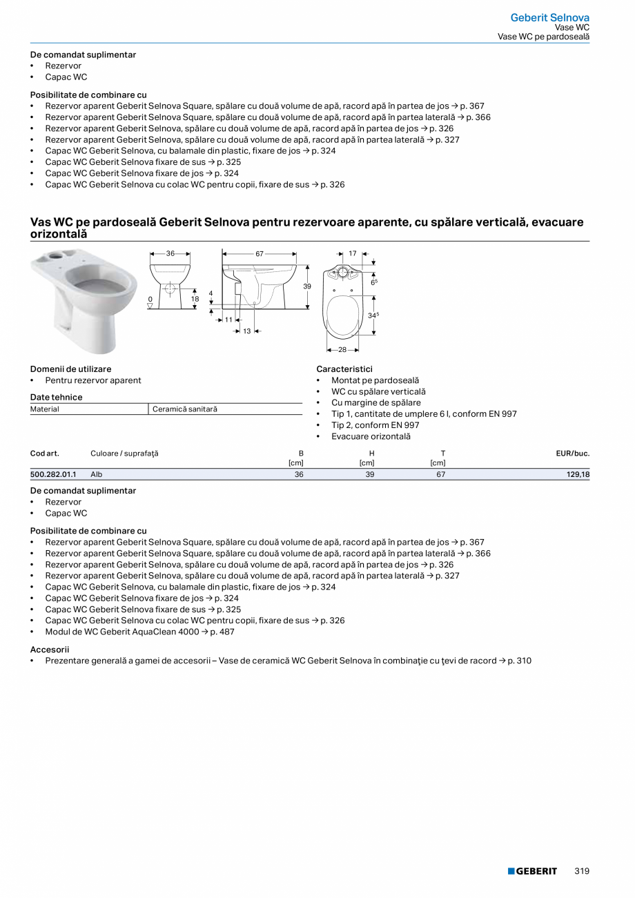 Pagina 318-Catalog GEBERIT - Colectii 2022-2023  Catalog, brosura Romana  și indirectă → p. 298
Accesorii
...