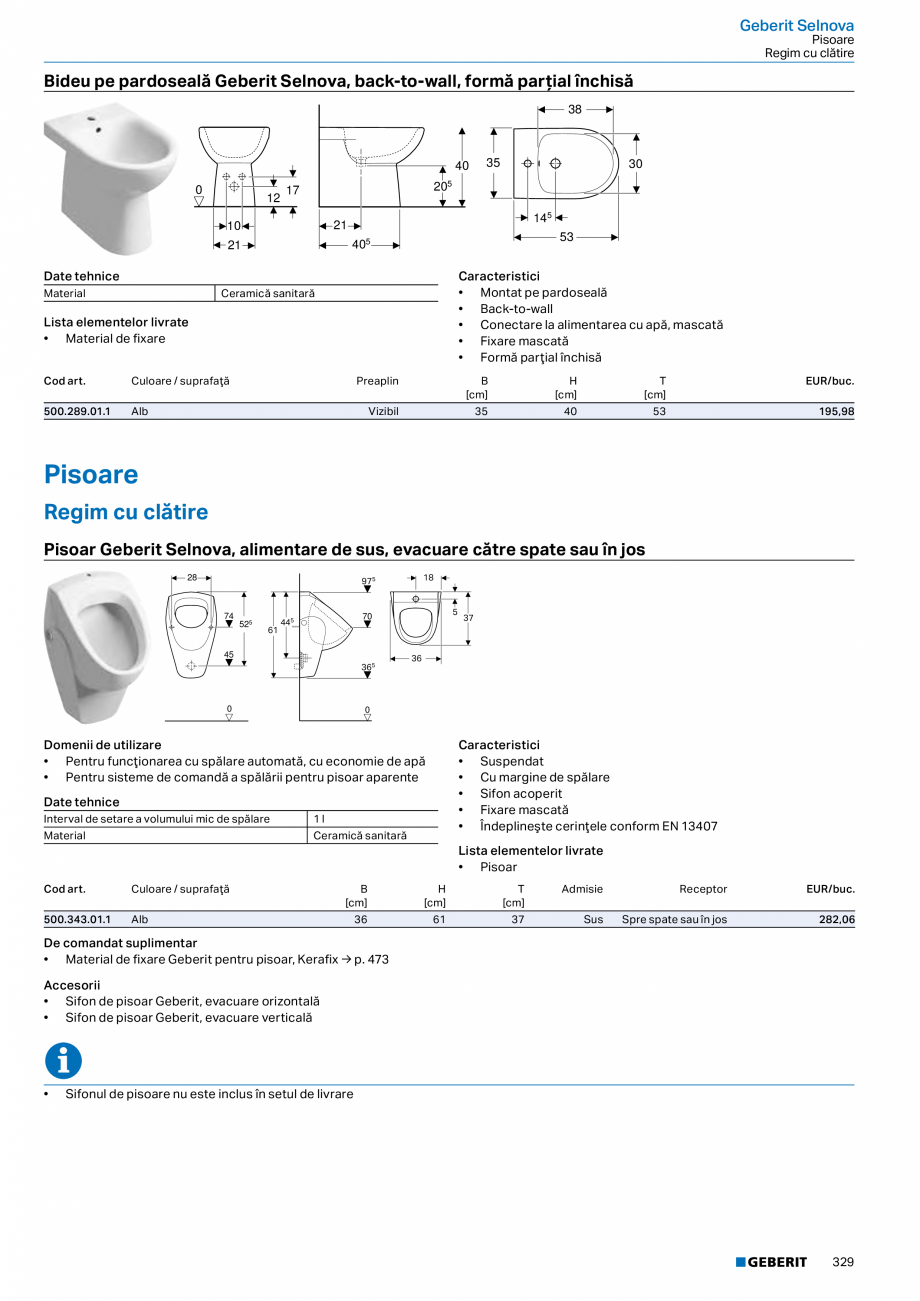 Pagina 328-Catalog GEBERIT - Colectii 2022-2023  Catalog, brosura Romana âner: lava / vopsit în câmp...