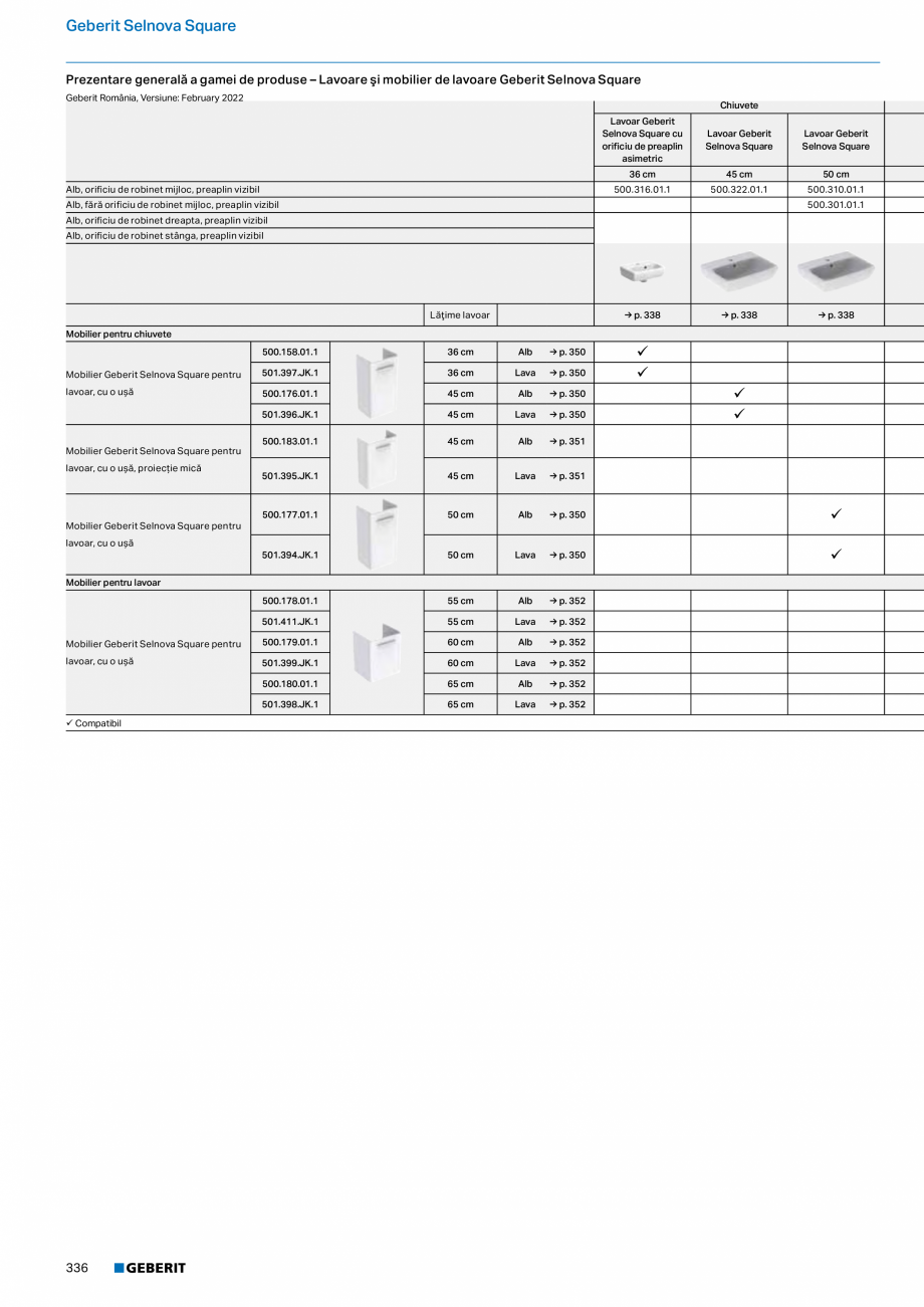 Pagina 335-Catalog GEBERIT - Colectii 2022-2023  Catalog, brosura Romana şi front: gri nisipiu / vopsit lucios...