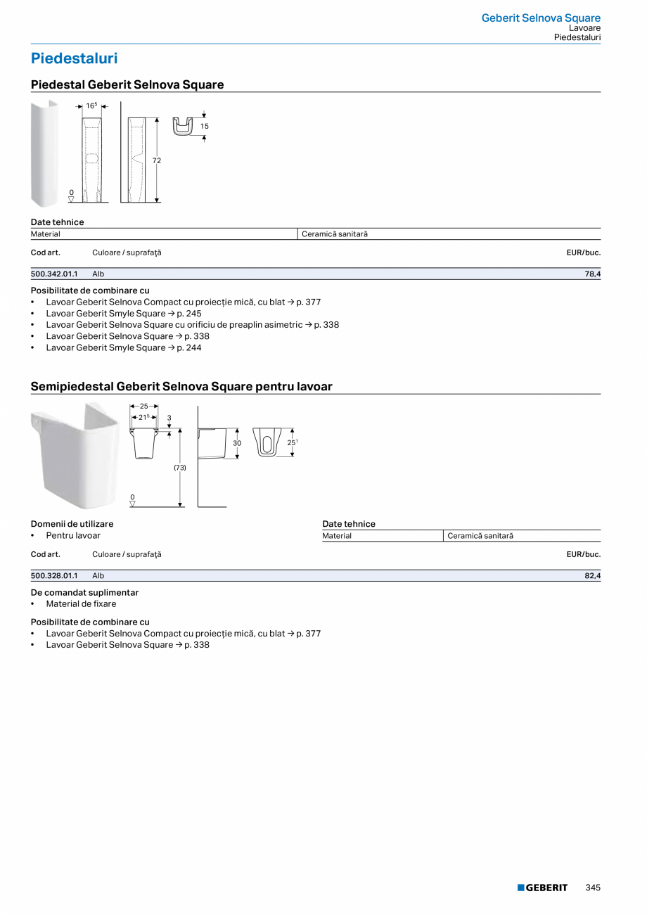 Pagina 344-Catalog GEBERIT - Colectii 2022-2023  Catalog, brosura Romana  Mobilier Geberit VariForm pentru...