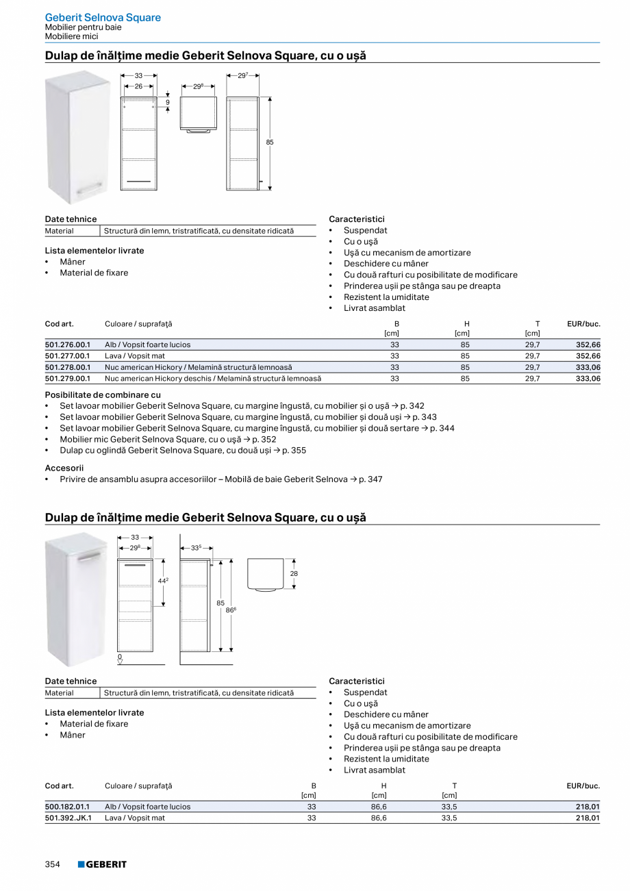 Pagina 353-Catalog GEBERIT - Colectii 2022-2023  Catalog, brosura Romana istratificată, cu densitate ridicată...