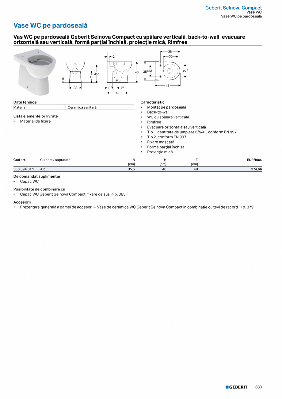 Pagina 382-Catalog GEBERIT - Colectii 2022-2023  Catalog, brosura Romana  24,5 cm
840137000

SD

Alb / Vopsit...