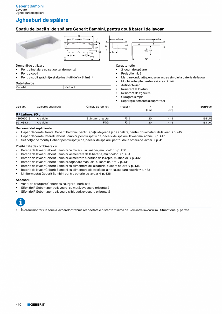 Pagina 409-Catalog GEBERIT - Colectii 2022-2023  Catalog, brosura Romana ă, Rimfree → p. 230
• WC...