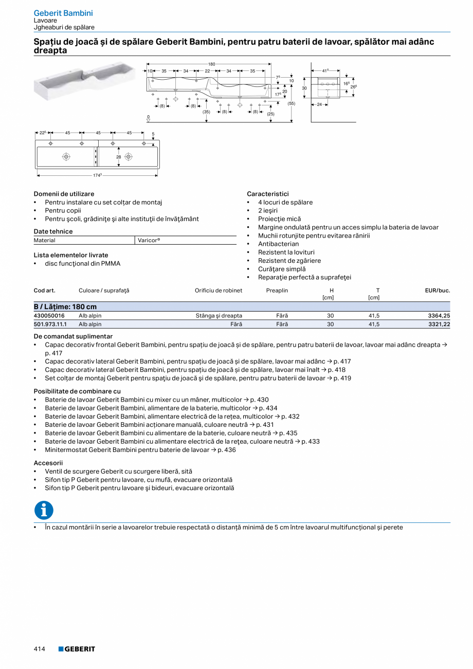 Pagina 413-Catalog GEBERIT - Colectii 2022-2023  Catalog, brosura Romana e montat pentru rezervor aparent, WC...