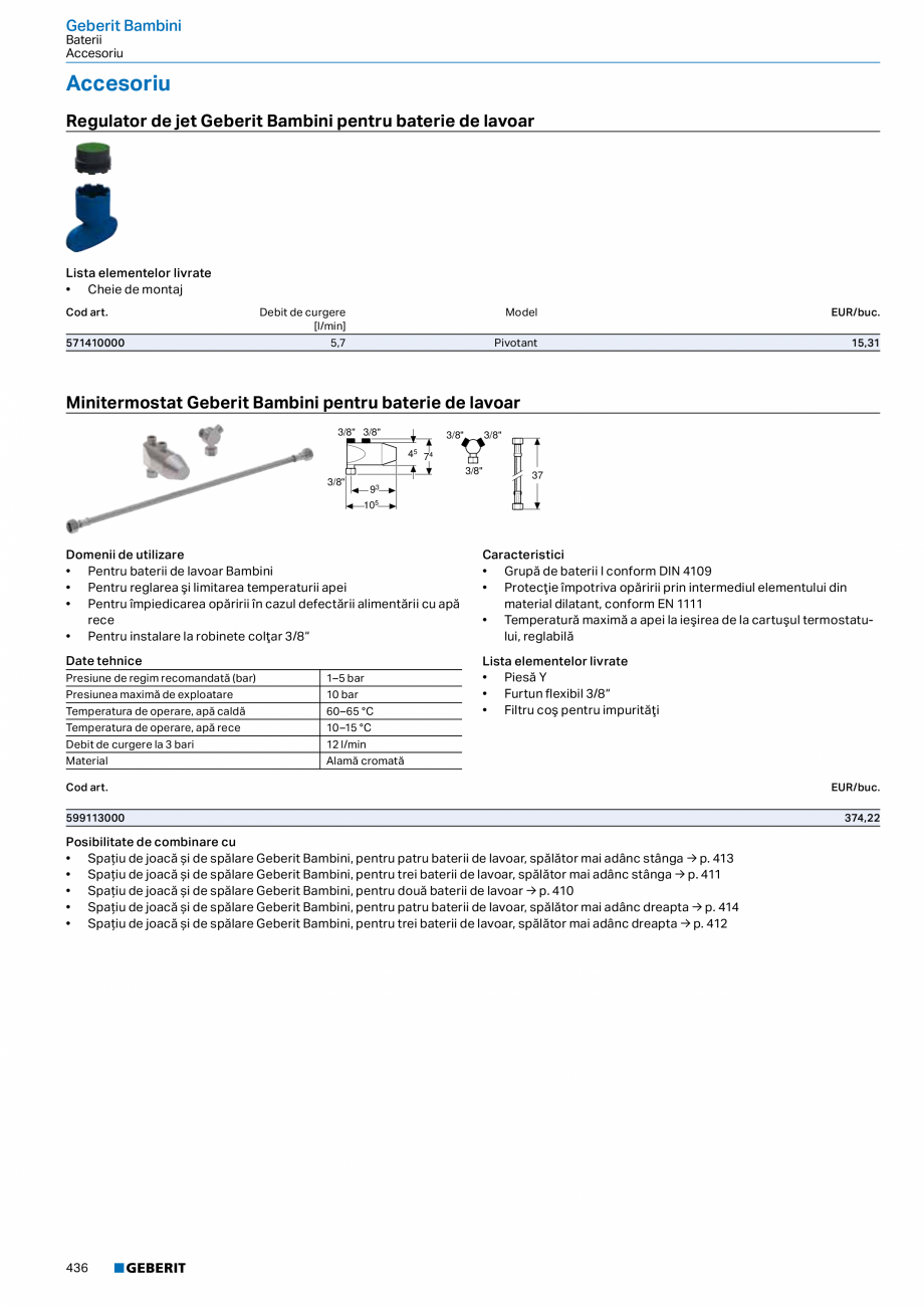 Pagina 435-Catalog GEBERIT - Colectii 2022-2023  Catalog, brosura Romana . 253
dreapta
Nuc hickory, opritor...
