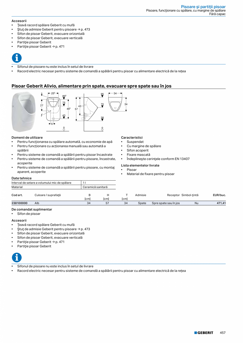 Pagina 456-Catalog GEBERIT - Colectii 2022-2023  Catalog, brosura Romana e accesorii – Mobilier pentru baie...