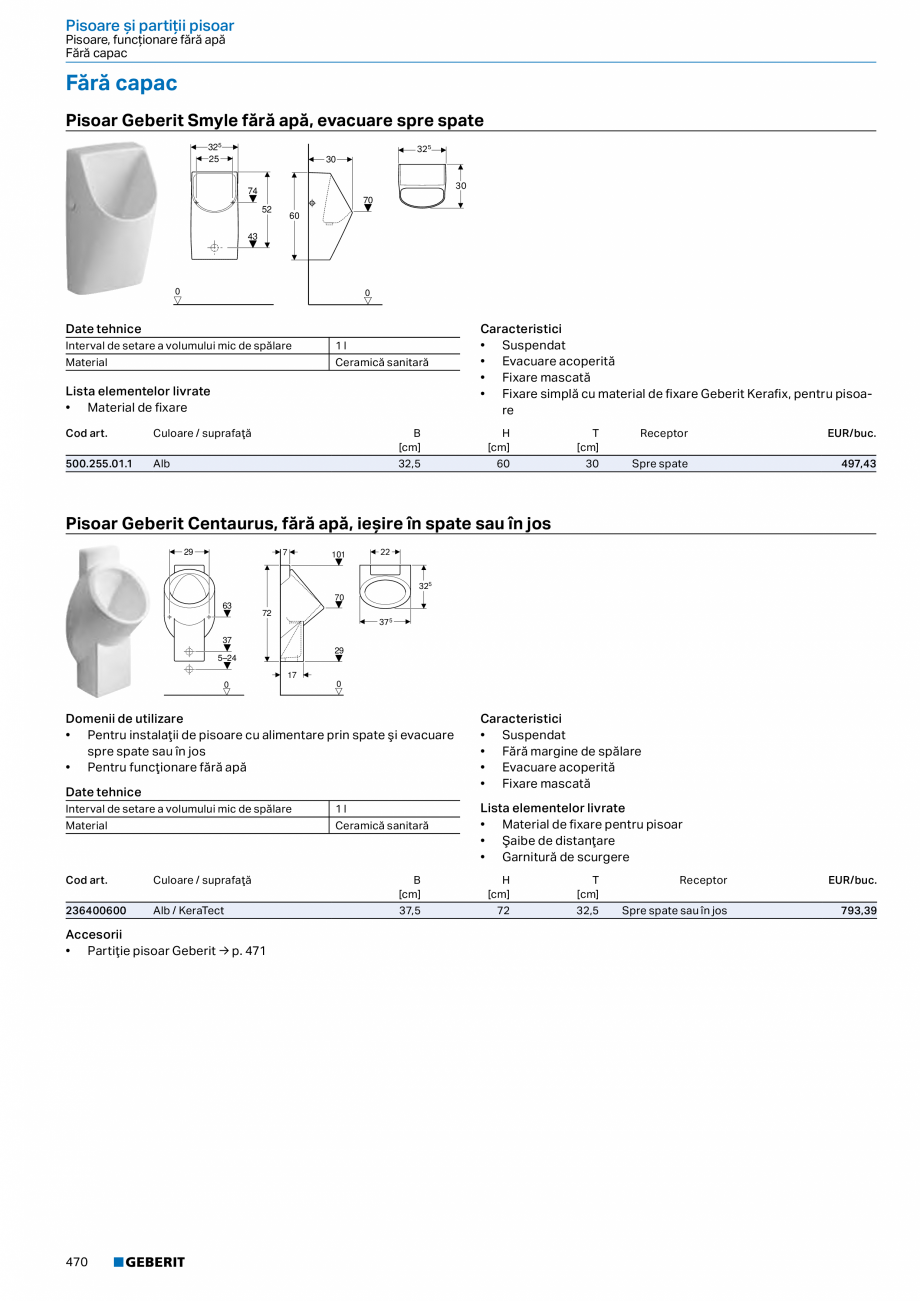 Pagina 469-Catalog GEBERIT - Colectii 2022-2023  Catalog, brosura Romana ormă sandviș
• Antibacterian

Date...