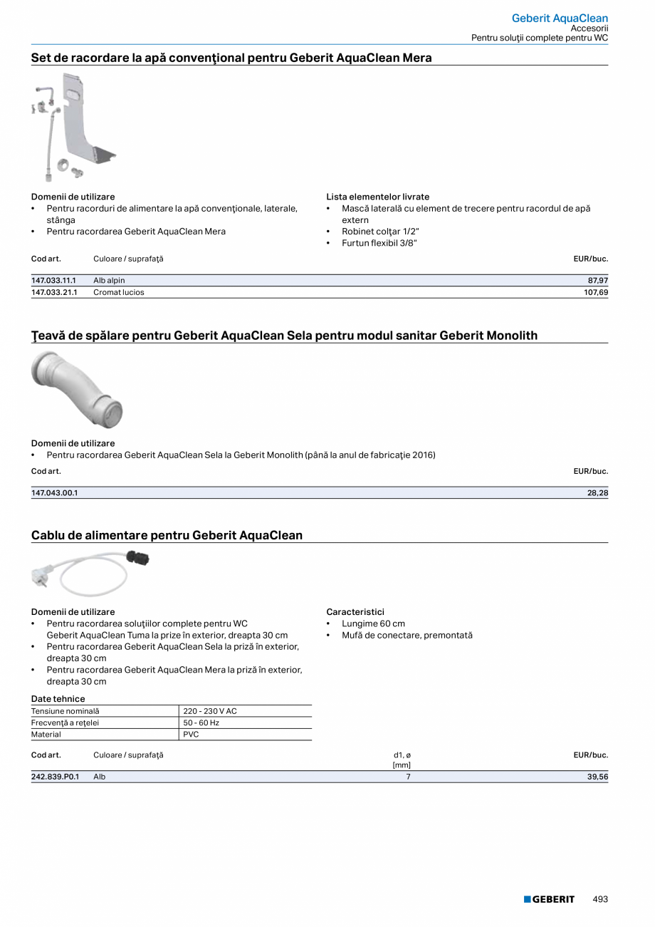 Pagina 492-Catalog GEBERIT - Colectii 2022-2023  Catalog, brosura Romana rtar, blat și sifon → p. 290
•...
