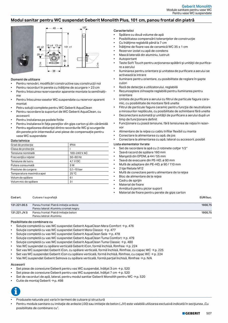 Pagina 506-Catalog GEBERIT - Colectii 2022-2023  Catalog, brosura Romana 91

501.180.00.1

Nuc american Hickory...