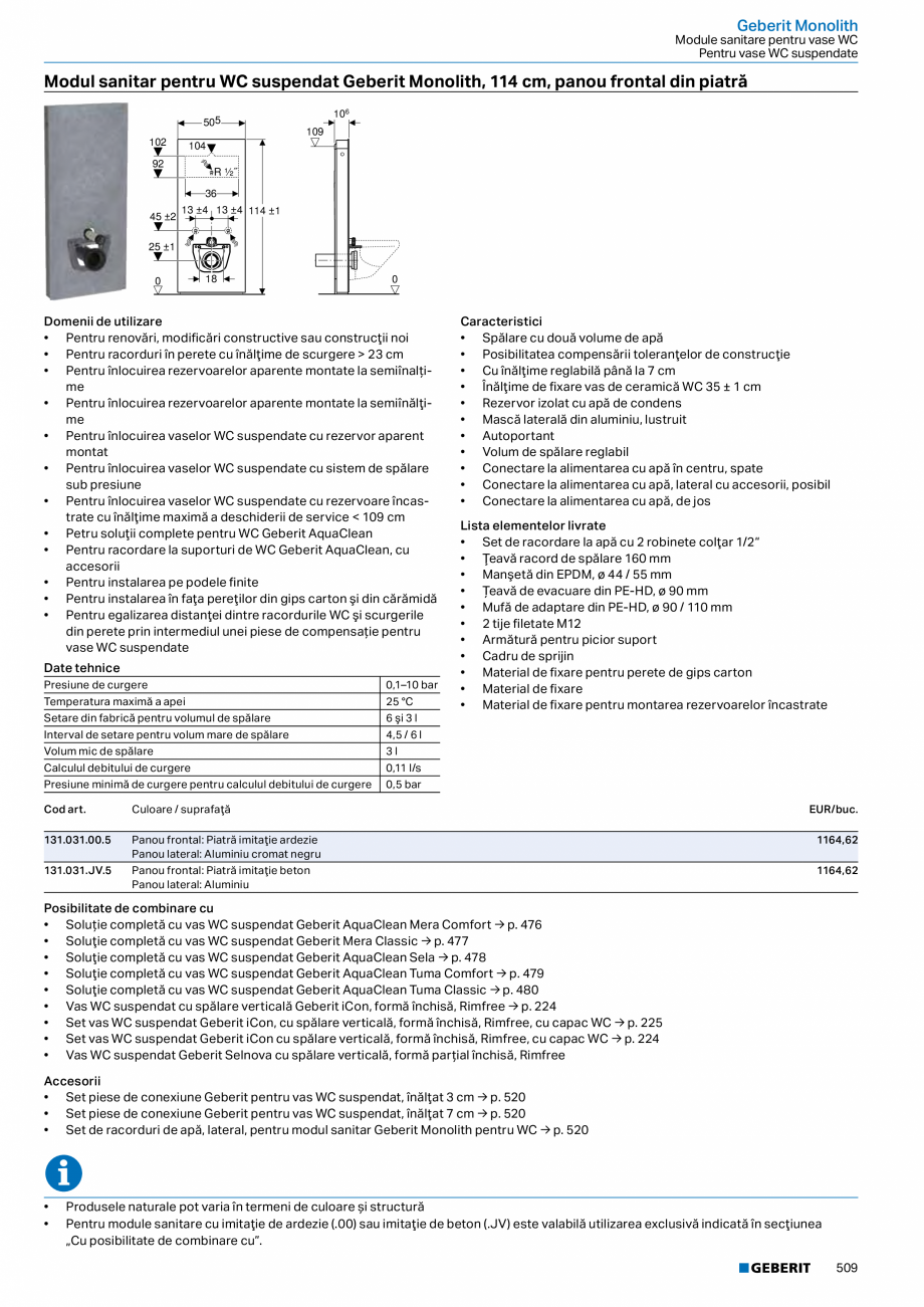 Pagina 508-Catalog GEBERIT - Colectii 2022-2023  Catalog, brosura Romana ar, blat și sifon
%
%

7




...