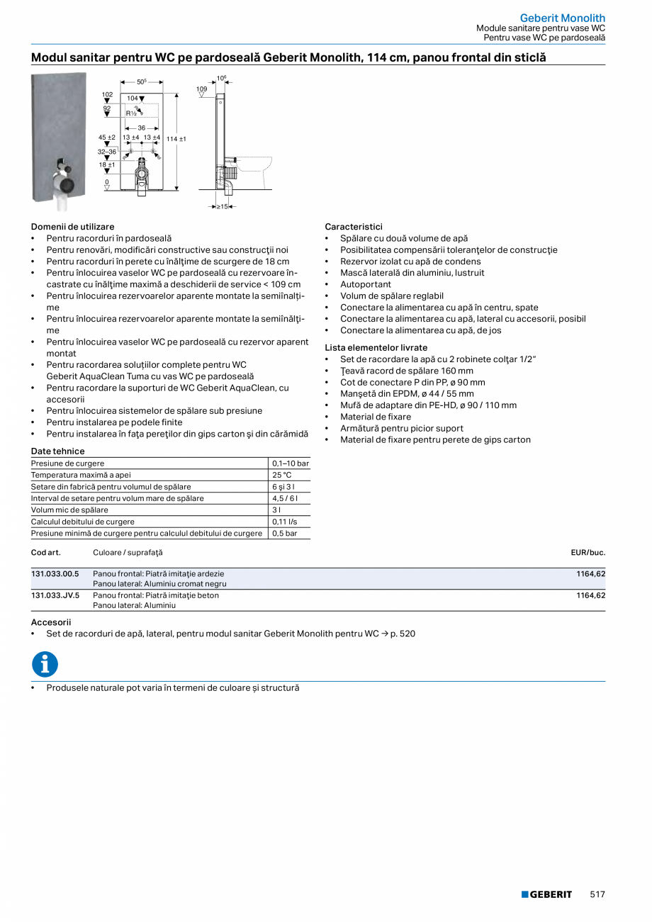 Pagina 516-Catalog GEBERIT - Colectii 2022-2023  Catalog, brosura Romana 031,09

501.186.00.1

Corp şi front: ...