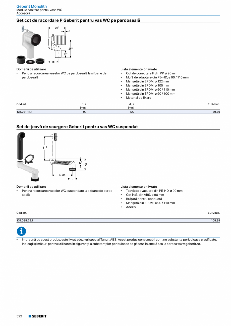 Pagina 521-Catalog GEBERIT - Colectii 2022-2023  Catalog, brosura Romana iluminare și trei uși
Dulap cu...