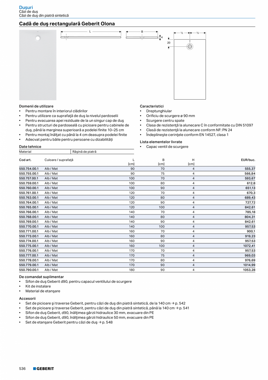 Pagina 535-Catalog GEBERIT - Colectii 2022-2023  Catalog, brosura Romana C pe pardoseală .  .  .  .  .  .  .  ...
