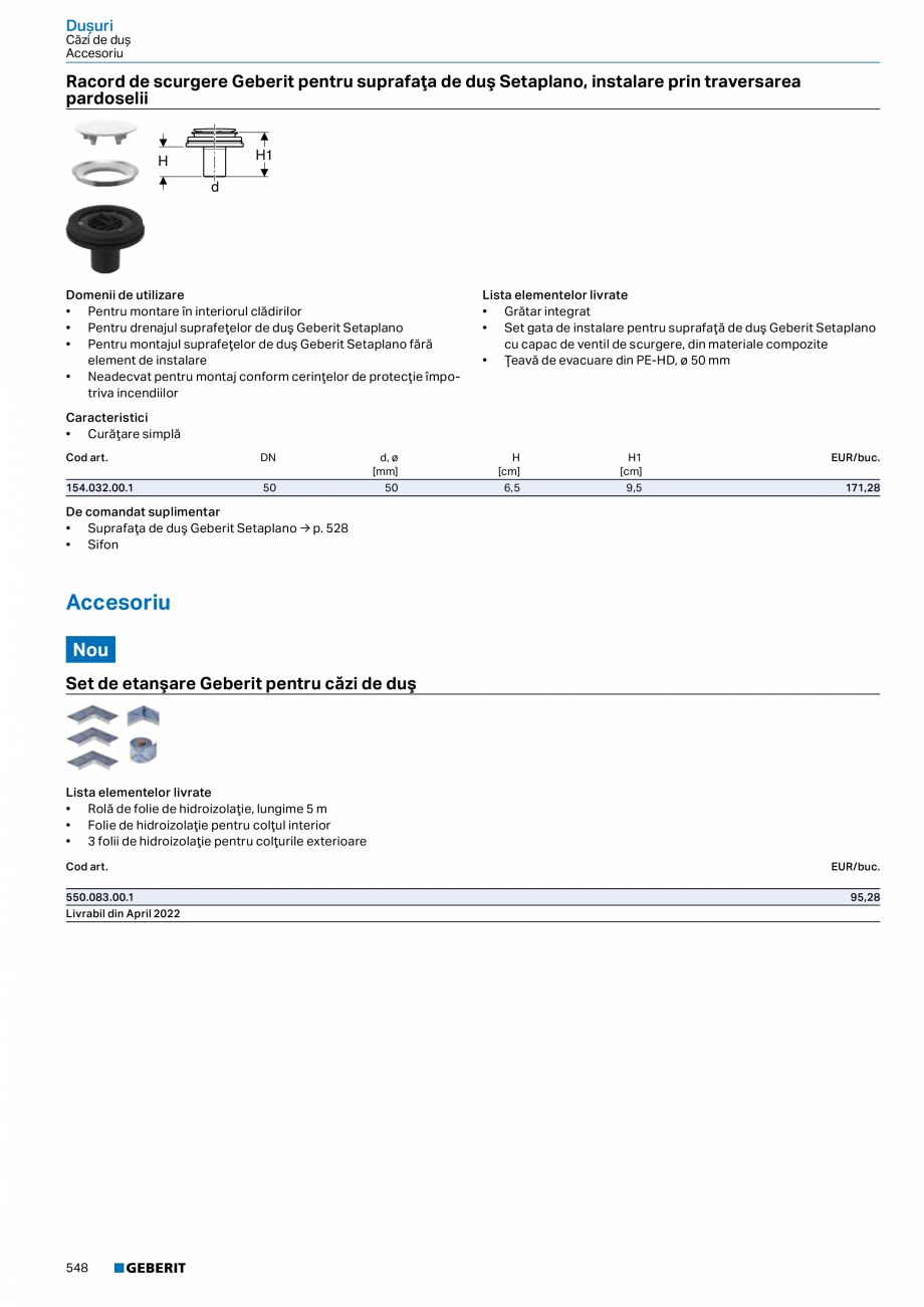 Pagina 547-Catalog GEBERIT - Colectii 2022-2023  Catalog, brosura Romana  Selnova cu
spălare verticală,...