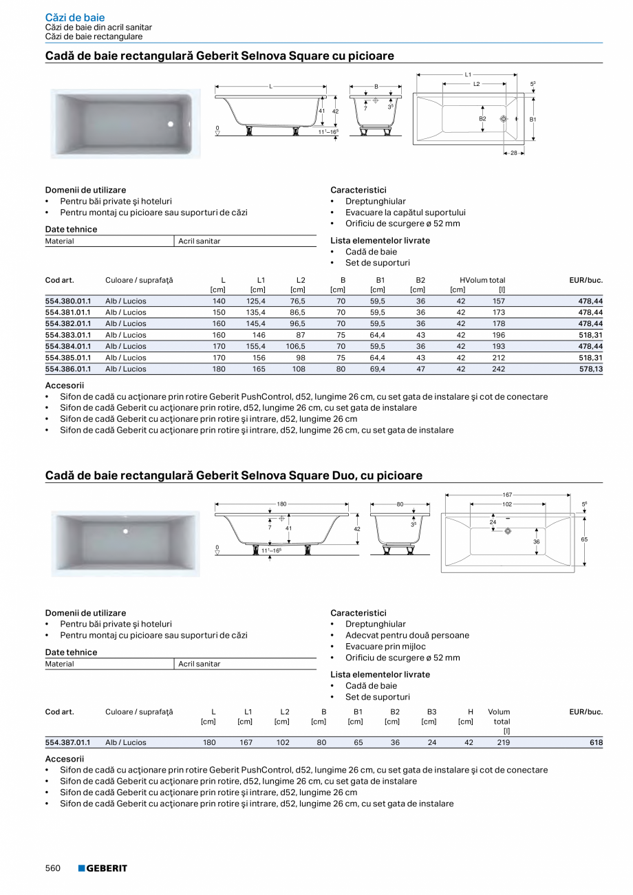 Pagina 559-Catalog GEBERIT - Colectii 2022-2023  Catalog, brosura Romana  p. 327
• Capac WC Geberit Selnova,...