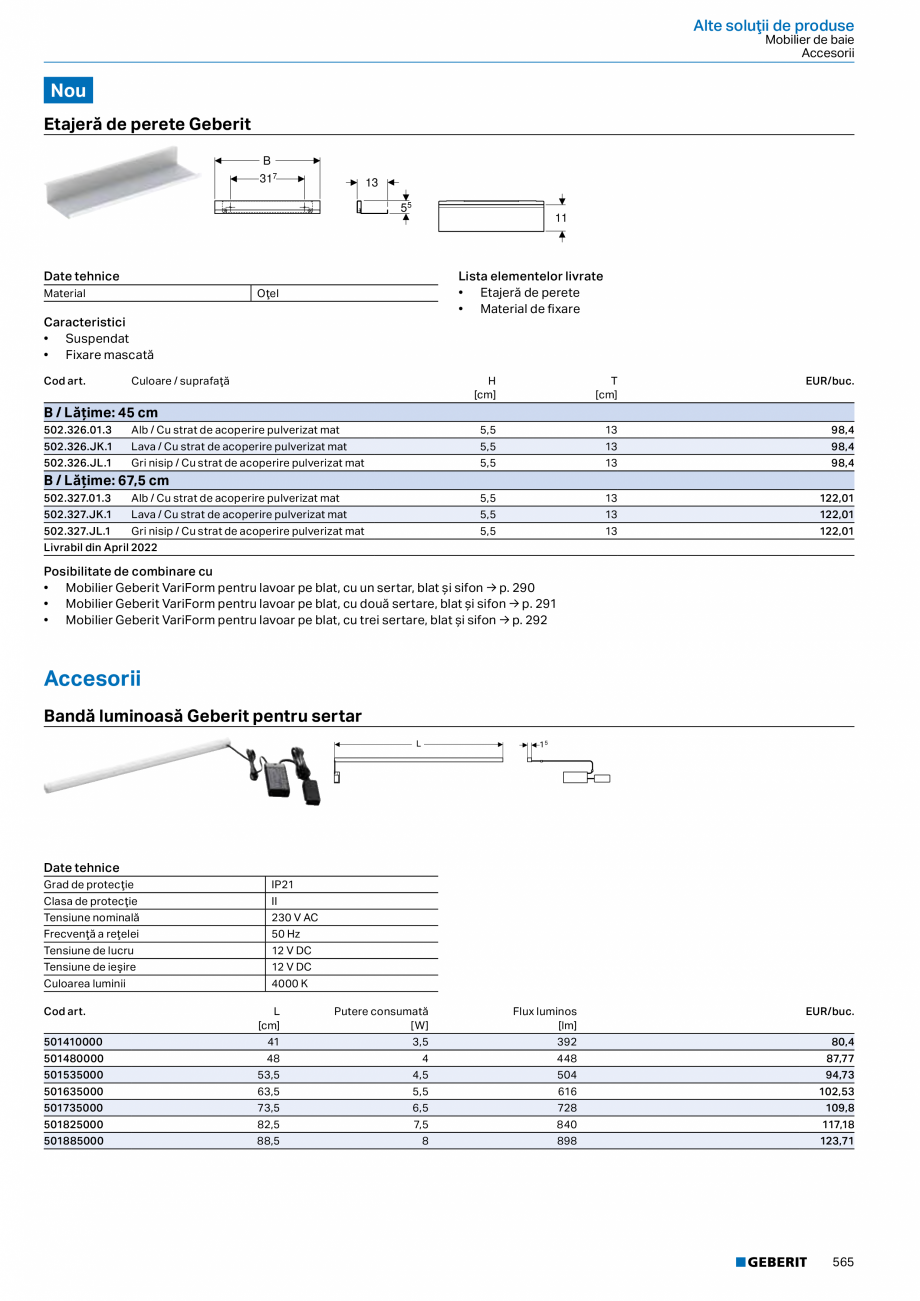 Pagina 564-Catalog GEBERIT - Colectii 2022-2023  Catalog, brosura Romana  Capac WC Geberit Selnova fixare de...