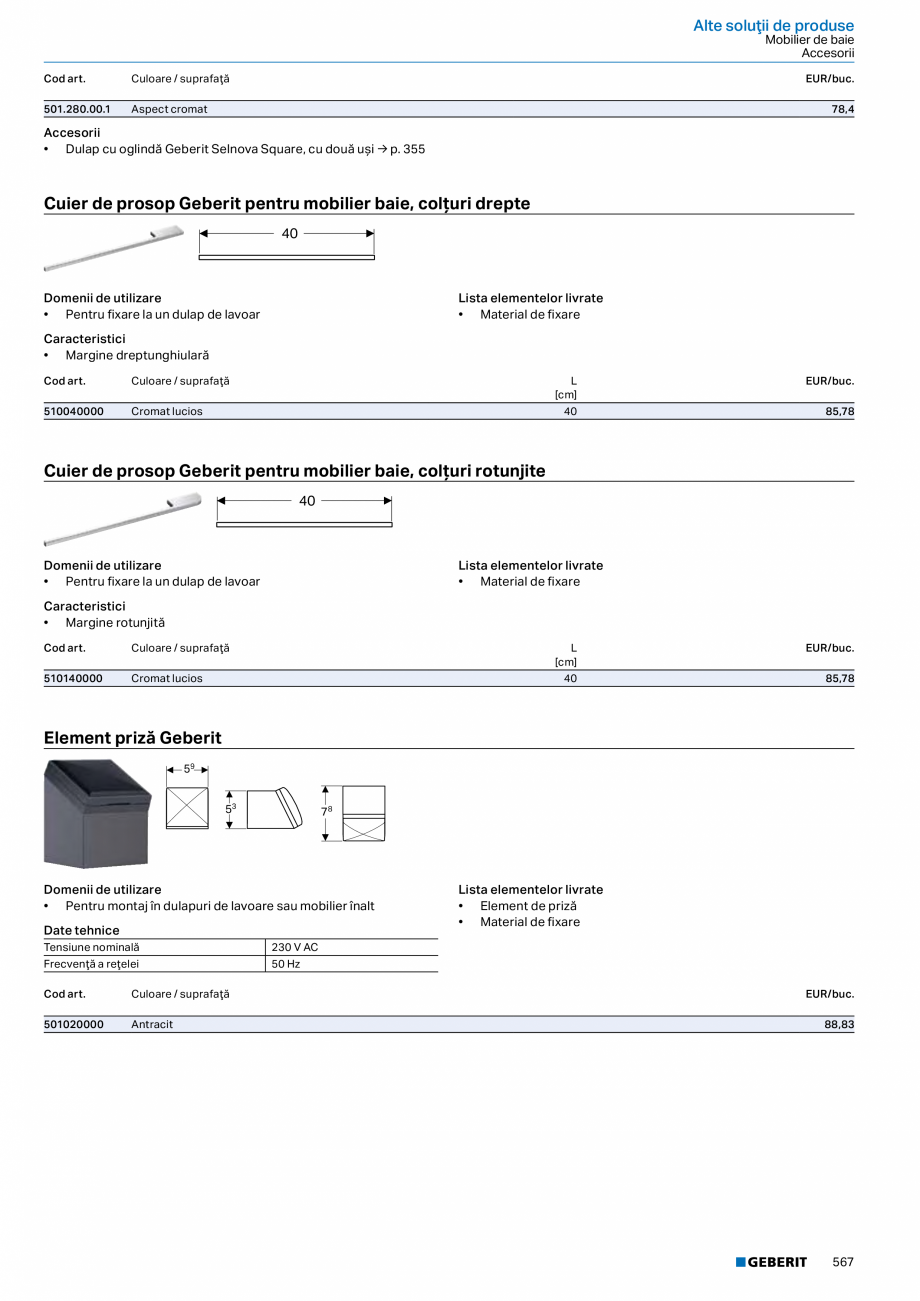 Pagina 566-Catalog GEBERIT - Colectii 2022-2023  Catalog, brosura Romana e produse – Vase WC pe pardoseală...