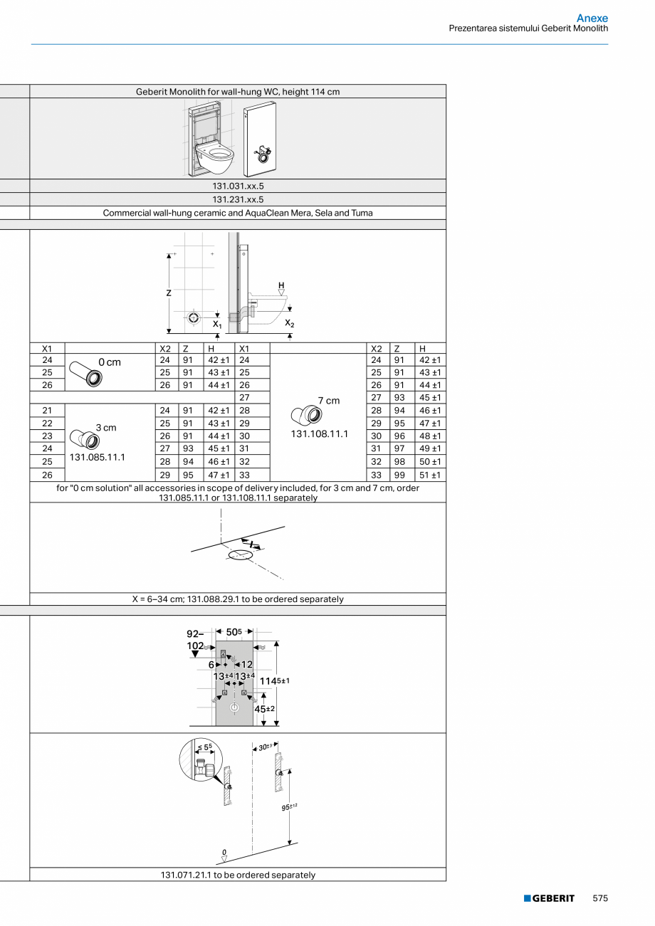 Pagina 574-Catalog GEBERIT - Colectii 2022-2023  Catalog, brosura Romana  evacuare orizontală sau verticală, ...