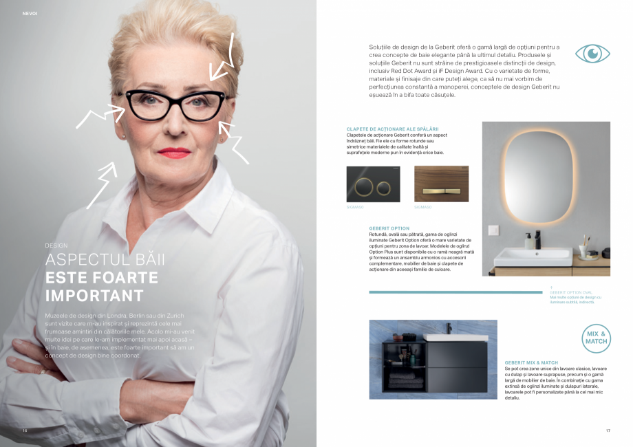 Pagina 9-Colectii pentru baie  Catalog, brosura Romana e și durabile. Procesele interne
de reciclare permit ...