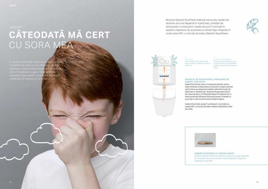 Pagina 14-Colectii pentru baie  Catalog, brosura Romana RĂȚENIE

Produse care rămân practic curate
și...