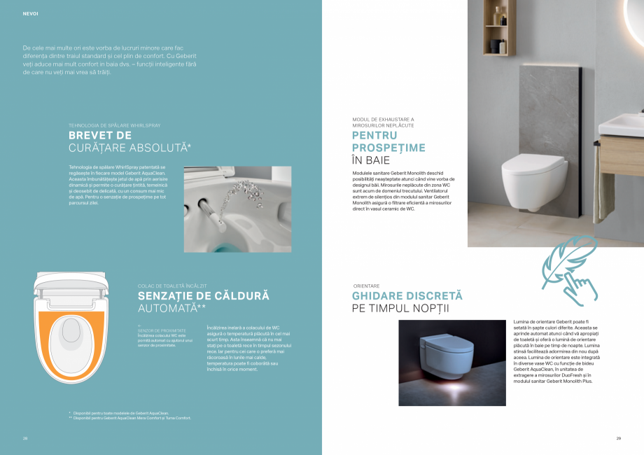 Pagina 15-Colectii pentru baie  Catalog, brosura Romana stincții de design,
inclusiv Red Dot Award și iF...