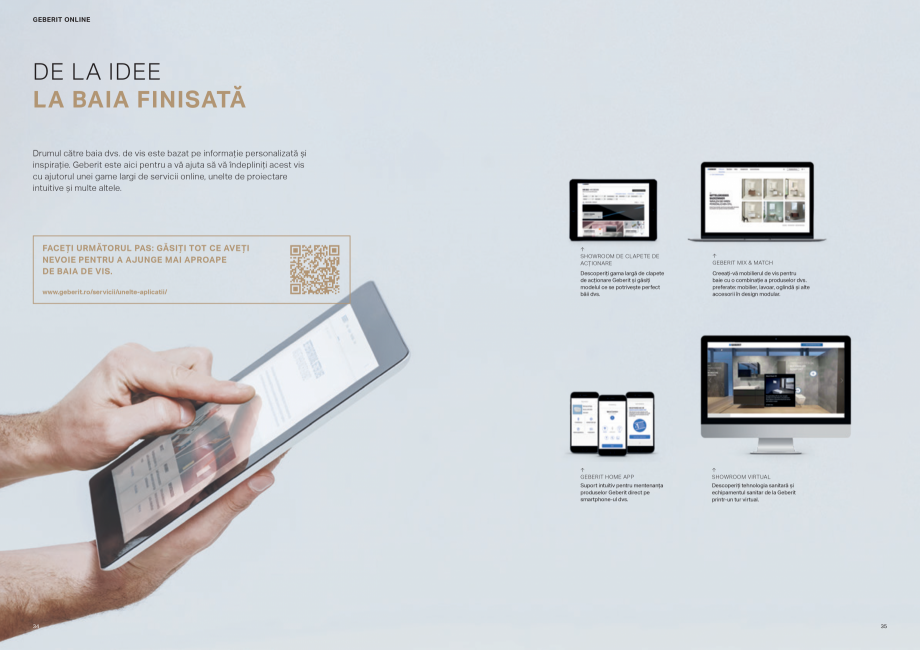 Pagina 18-Colectii pentru baie  Catalog, brosura Romana �ră fitinguri sau profile
vizibile, astfel încât...