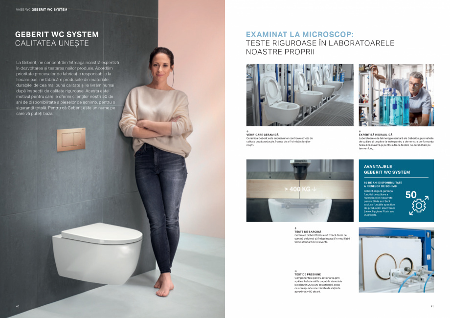 Pagina 21-Colectii pentru baie  Catalog, brosura Romana nea, există un
afișaj mare pe partea din spate...