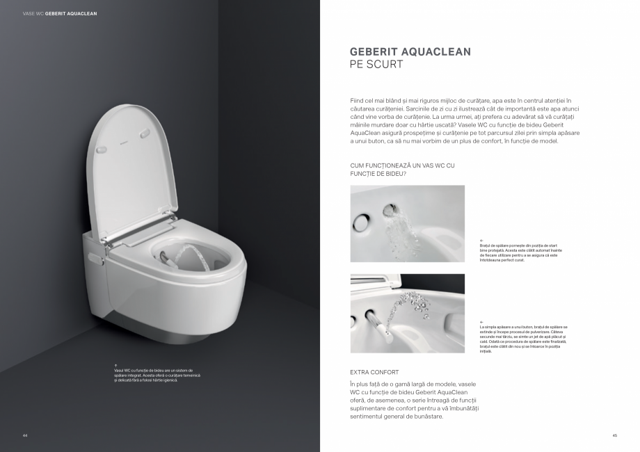 Pagina 23-Colectii pentru baie  Catalog, brosura Romana ționare și există deja integrate în
multe vase WC ...