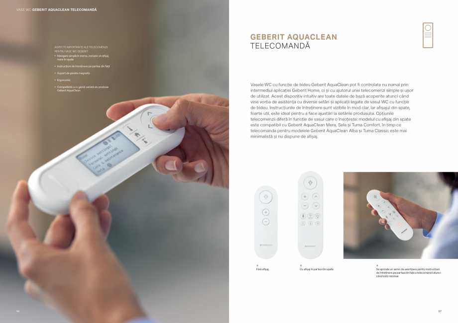 Pagina 29-Colectii pentru baie  Catalog, brosura Romana ntuitiv pentru mentenanța
produselor Geberit direct...