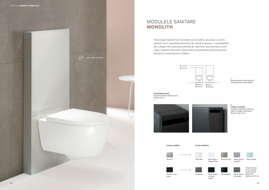 Pagina 53-Colectii pentru baie  Catalog, brosura Romana Funcția de eliberare rapidă
a capacului de toaletă
...