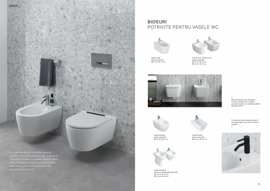 Pagina 55-Colectii pentru baie  Catalog, brosura Romana as WC pe
pardoseală
W 36 cm D 49 cm

Funcție de...