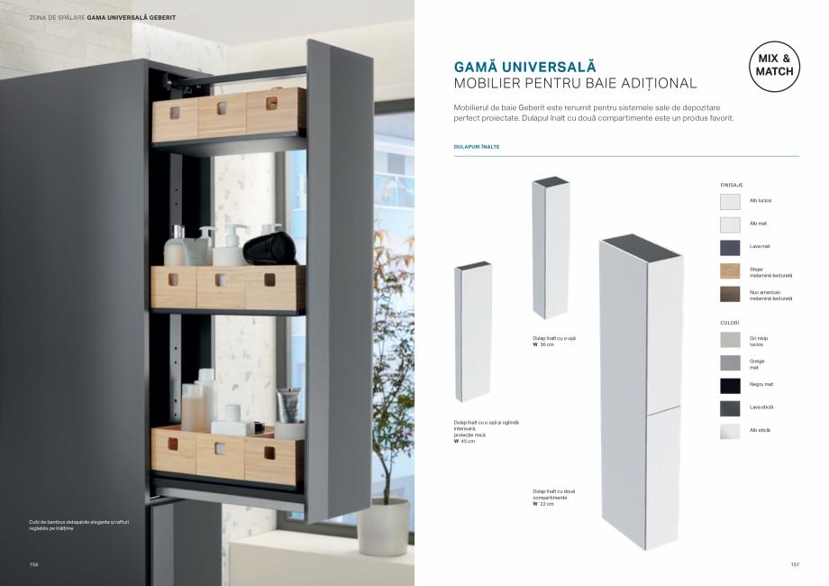 Pagina 79-Colectii pentru baie  Catalog, brosura Romana e. 2 Lavoar pe blat Geberit ONE
cu formă rotundă și...