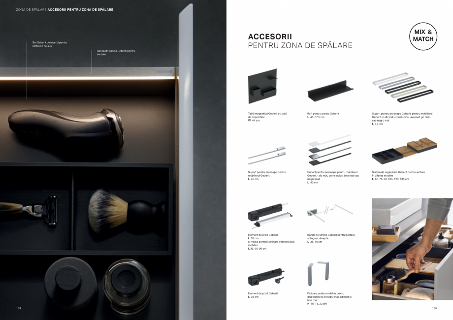 Pagina 80-Colectii pentru baie  Catalog, brosura Romana plet cu
sertar interior. Vopsite, melamină
cu...