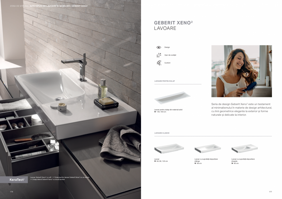 Pagina 89-Colectii pentru baie  Catalog, brosura Romana ectă → Lavoar pentru dulap Geberit
iCon →...