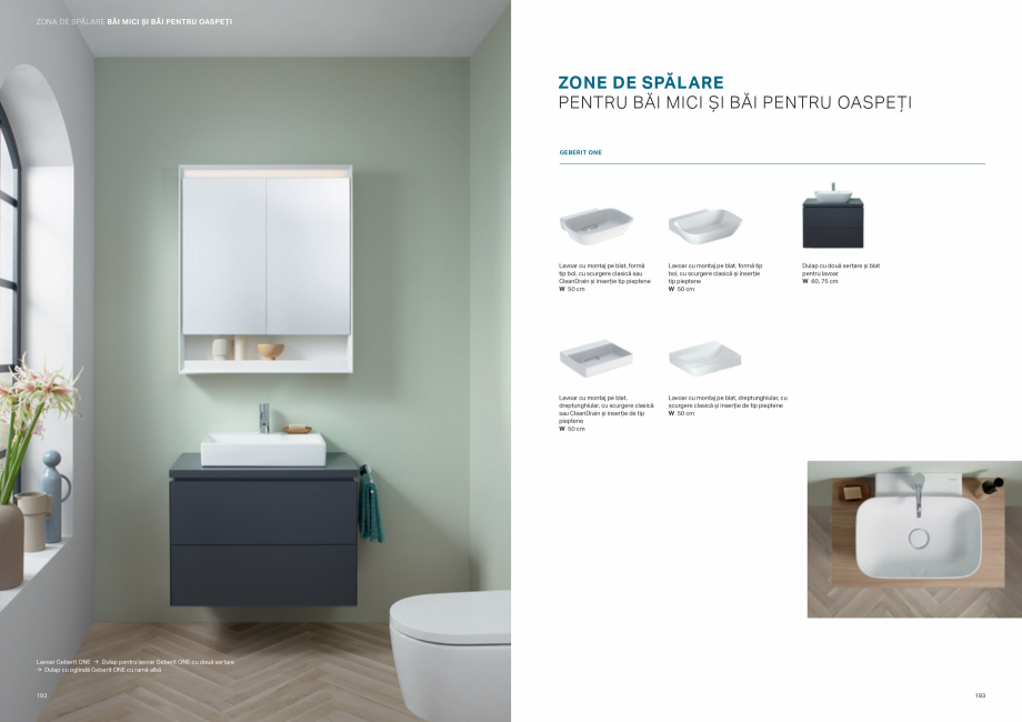 Pagina 97-Colectii pentru baie  Catalog, brosura Romana rtea superioră
H 70 cm W 40, 50, 60, 70, 80, 90, 100,...