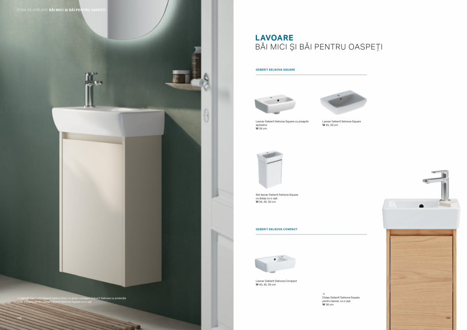 Pagina 100-Colectii pentru baie  Catalog, brosura Romana ățat

Lavoar, design rotund
W 45 cm cu orificiu...