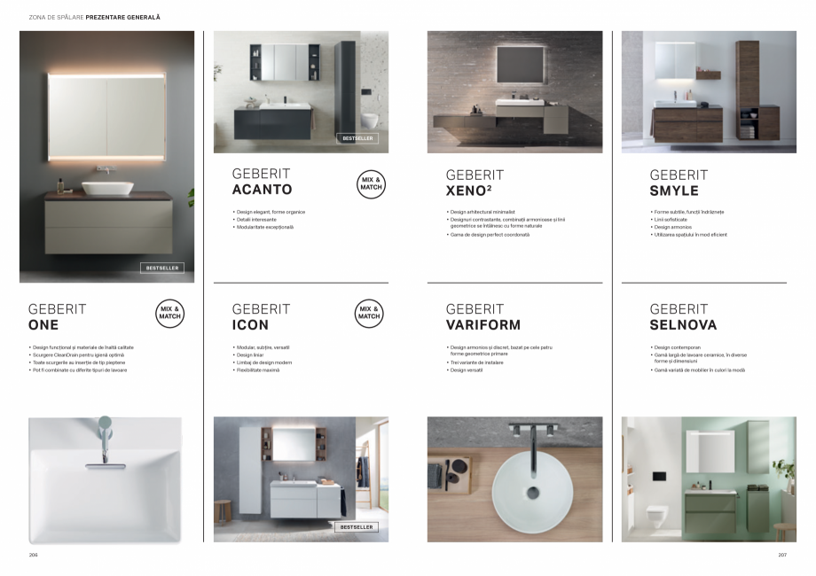 Pagina 104-Colectii pentru baie  Catalog, brosura Romana nova Square → Dulap cu o ușă Geberit Selnova...