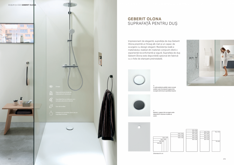 Pagina 108-Colectii pentru baie  Catalog, brosura Romana lucios

Suprafețe de mobilier
Alb mat...