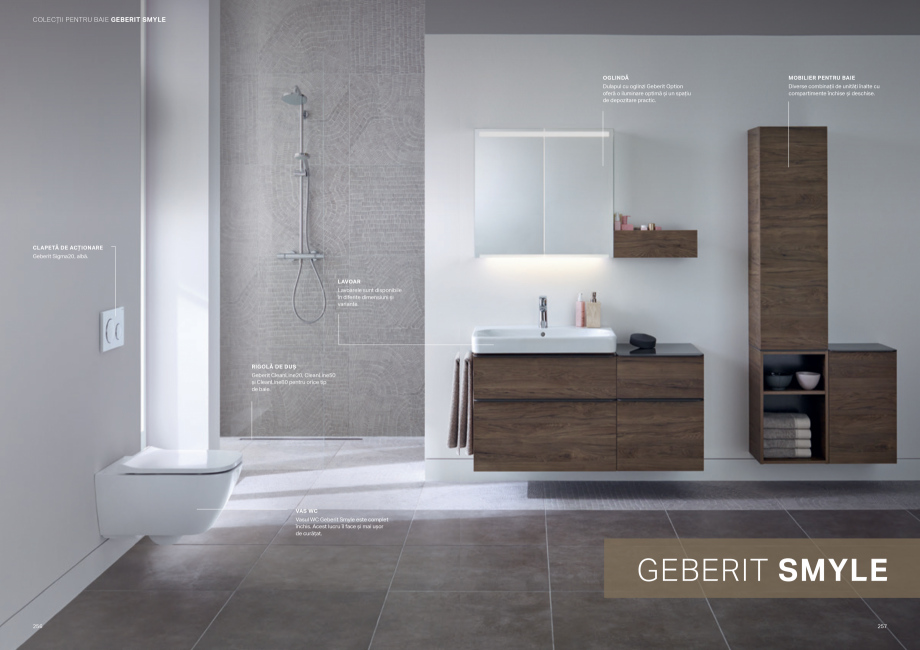 Pagina 129-Colectii pentru baie  Catalog, brosura Romana  elegantă a seriei Geberit Xeno.

1

3

Colecția...