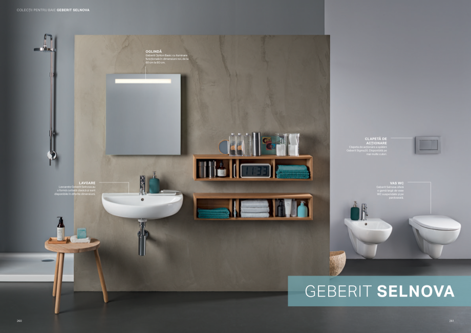 Pagina 131-Colectii pentru baie  Catalog, brosura Romana ânerul cu profil de culoare asortată fac ca...