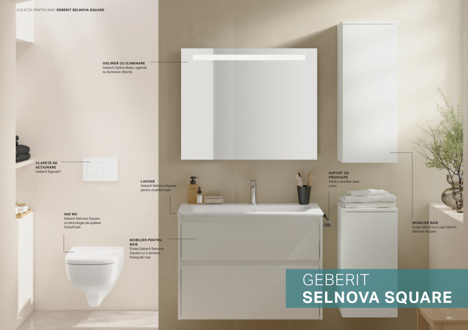 Pagina 133-Colectii pentru baie  Catalog, brosura Romana re opționale. 5 O soluție
inteligentă: lavoar cu...