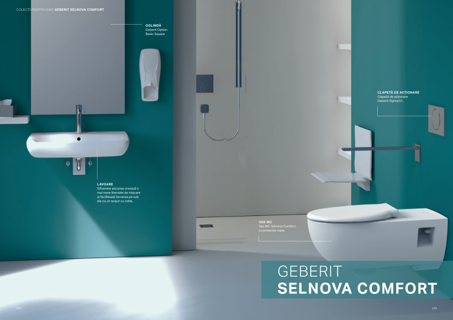 Pagina 137-Colectii pentru baie  Catalog, brosura Romana quare este diferită, designul clasic se
îmbină...