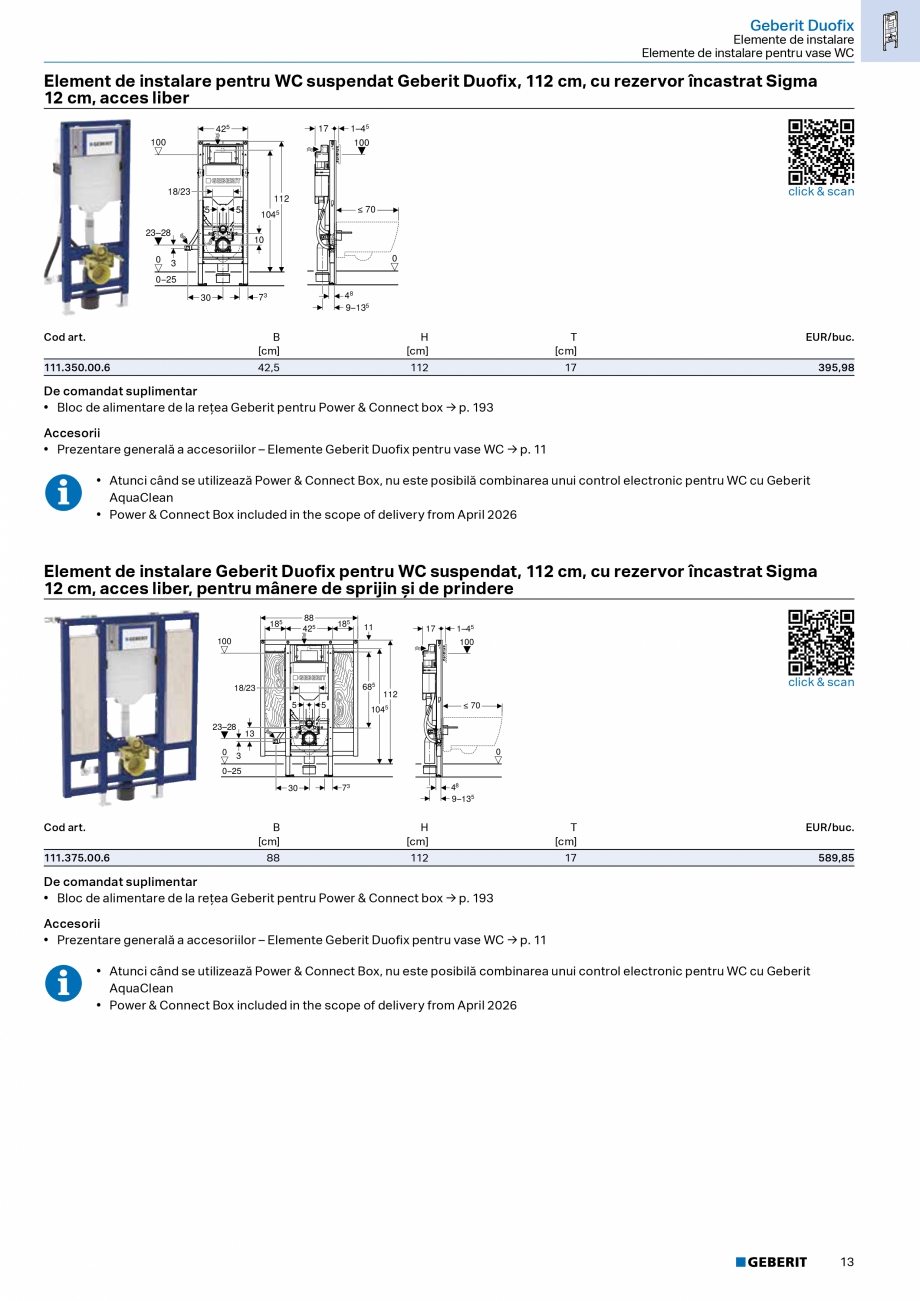 Pagina 12-Catalog Colectii de baie si sisteme sanitare  Catalog, brosura Romana  Vas WC suspendat Geberit...