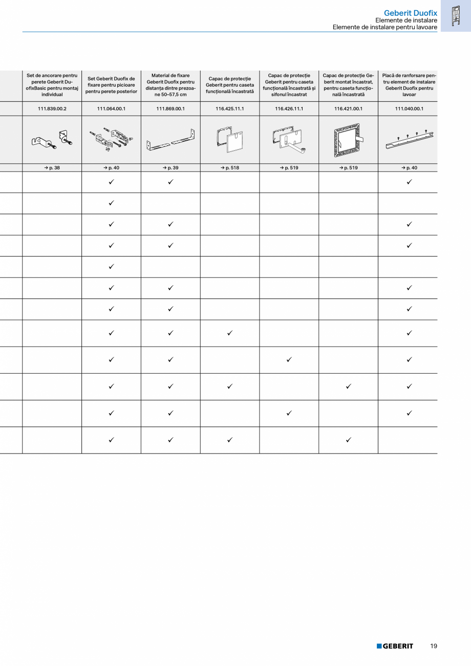 Pagina 18-Catalog Colectii de baie si sisteme sanitare  Catalog, brosura Romana 

ü

Element de instalare...
