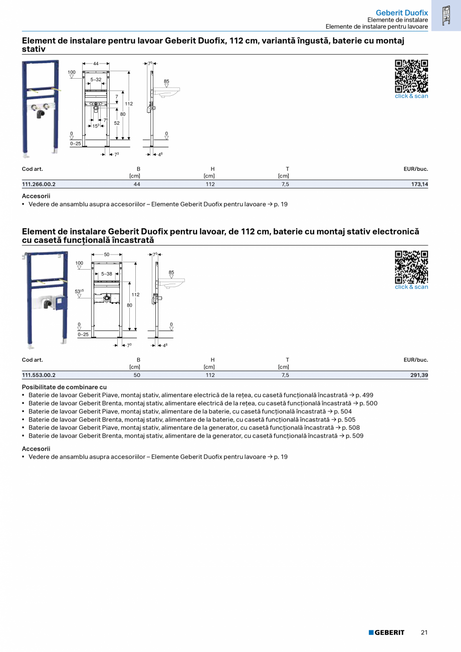 Pagina 20-Catalog Colectii de baie si sisteme sanitare  Catalog, brosura Romana u distanţa între
stâlpi de ...