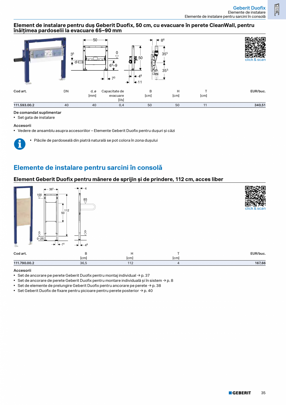 Pagina 33-Catalog Colectii de baie si sisteme sanitare  Catalog, brosura Romana sal,
pentru sistem de comandă...