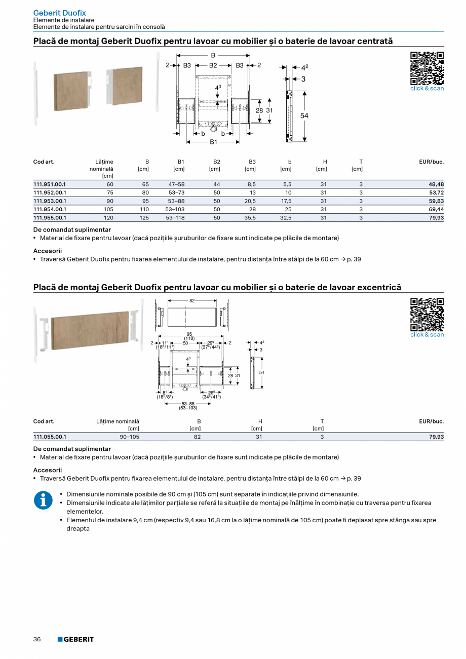 Pagina 34-Catalog Colectii de baie si sisteme sanitare  Catalog, brosura Romana rial de fixare Geberit
Duofix ...