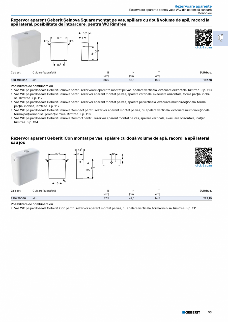 Pagina 51-Catalog Colectii de baie si sisteme sanitare  Catalog, brosura Romana țiile șuruburilor de fixare ...