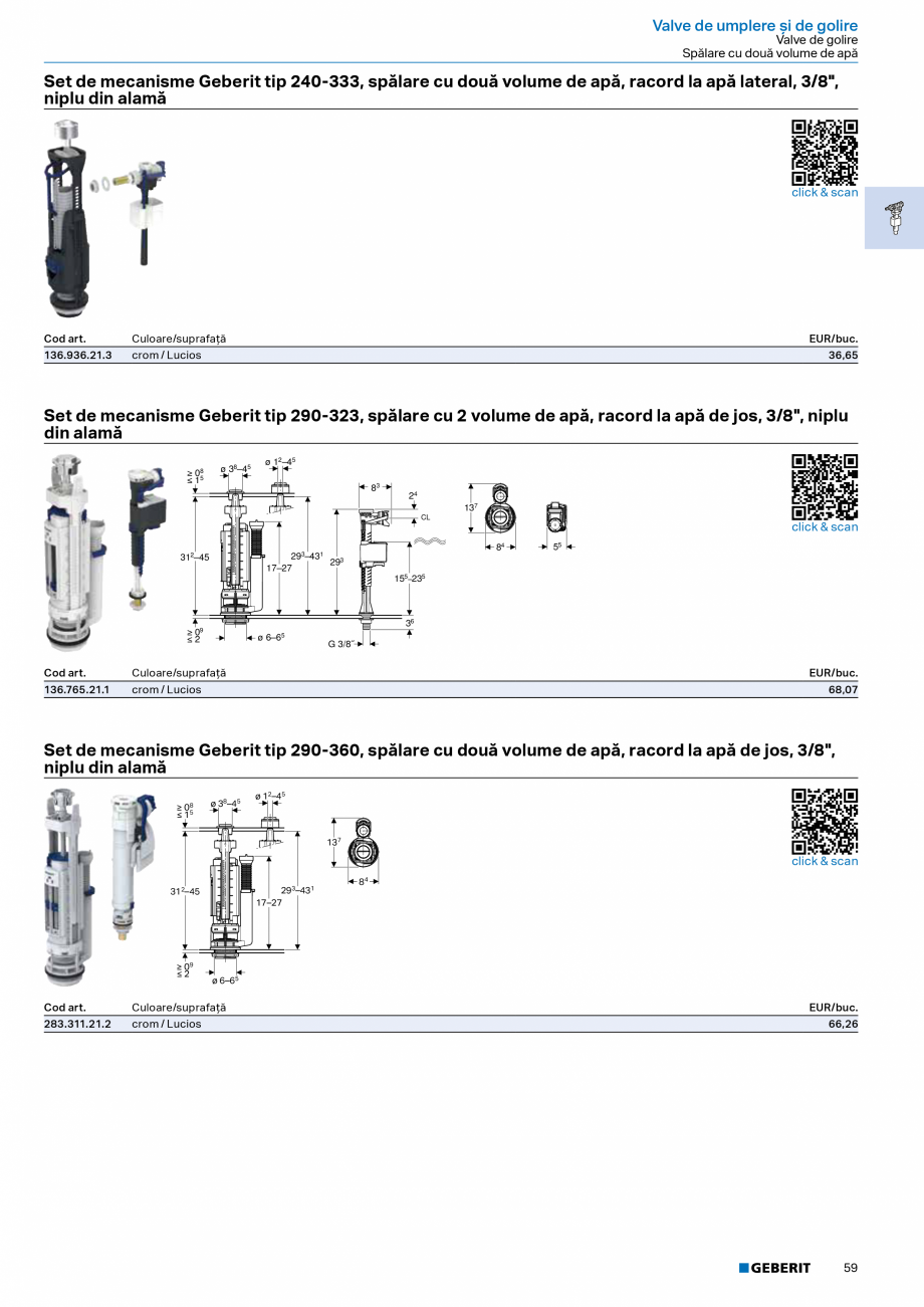 Pagina 57-Catalog Colectii de baie si sisteme sanitare  Catalog, brosura Romana entului de instalare la...