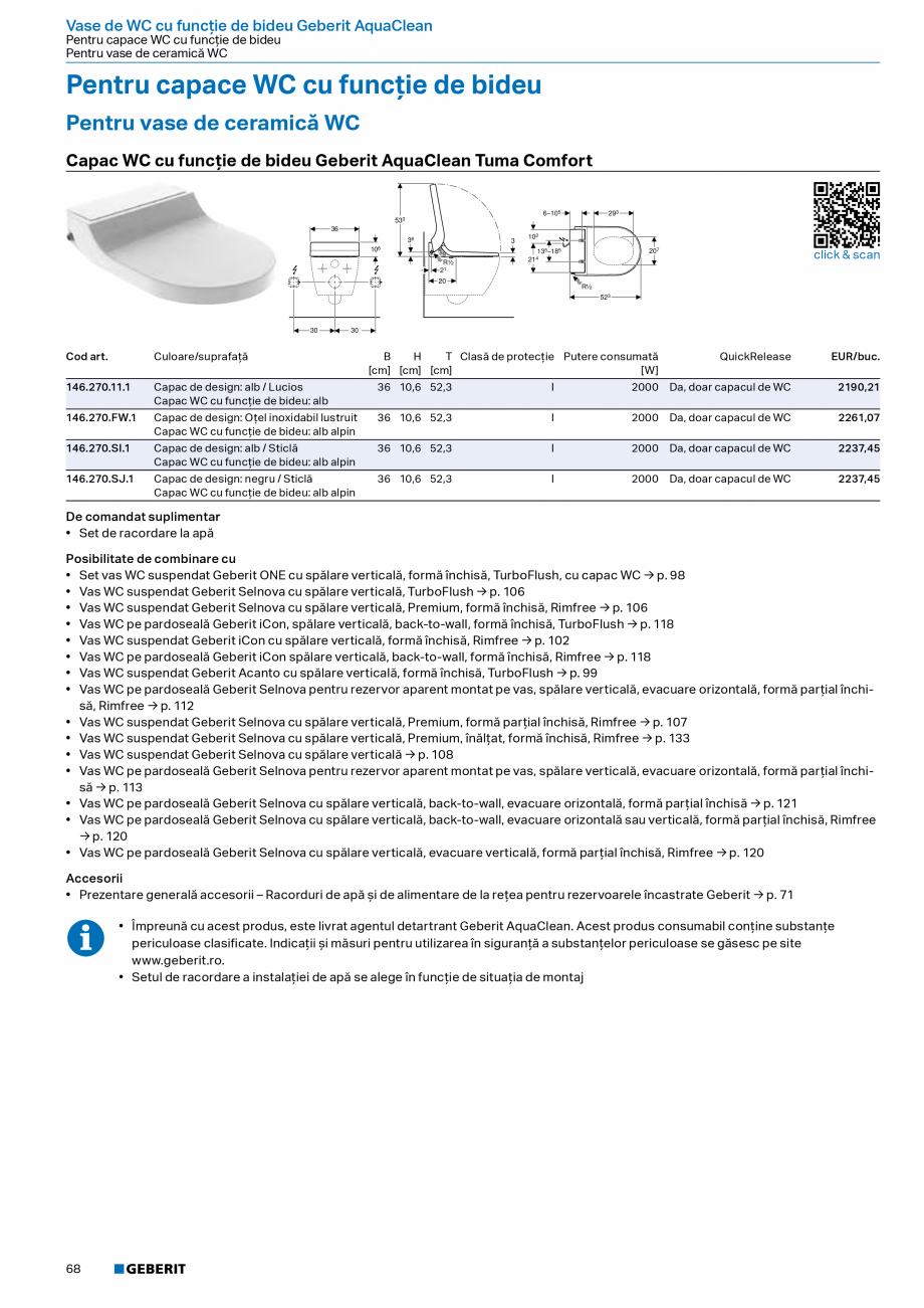 Pagina 66-Catalog Colectii de baie si sisteme sanitare  Catalog, brosura Romana �at
→ p. 134
• Vas WC pe...